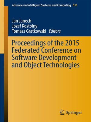 cover image of Proceedings of the 2015 Federated Conference on Software Development and Object Technologies